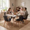 Silla 150 6+1 étkező garnitúra fehér-fekete