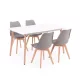 Silla 150 4+1 étkező garnitúra fehér-szürke
