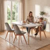 Silla 150 4+1 étkező garnitúra fehér-szürke
