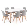 Silla 150 6+1 étkező garnitúra fehér-szürke
