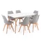 Silla 150 6+1 étkező garnitúra fehér-szürke