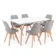 Silla 150 6+1 étkező garnitúra fehér-szürke