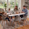 Silla 150 6+1 étkező garnitúra fehér-szürke