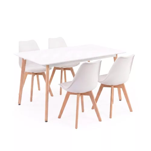 Silla 150 4+1 étkező garnitúra fehér-fehér