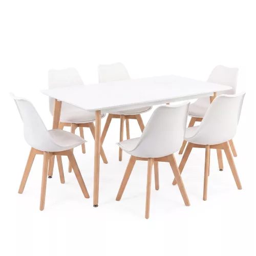 Silla 150 6+1 étkező garnitúra fehér-fehér