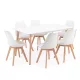 Silla 150 6+1 étkező garnitúra fehér-fehér