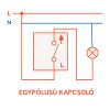 Nova egy áramkörös egypólusú kapcsoló 10A 250V 101 fehér kerettel