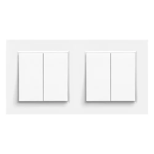 Nova kettős csillárkapcsoló 105 fehér kerettel