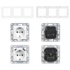 Nova III kettő dugalj USB csatlakozóval fehér kerettel
