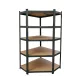 Nagy teherbírású sarokpolc 180x70x40-40 cm 175 kg fekete