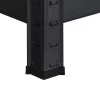 Nagy teherbírású sarokpolc 180x70x40-40 cm 175 kg fekete