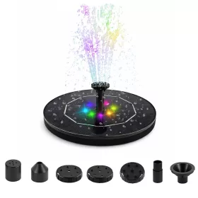 Napelemes szökőkút led világítással 16 cm