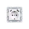 Nova csatlakozóaljzat USB csatlakozóval fehér