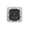 Nova földelt csatlakozóaljzat USB csatlakozóval 2A szürke