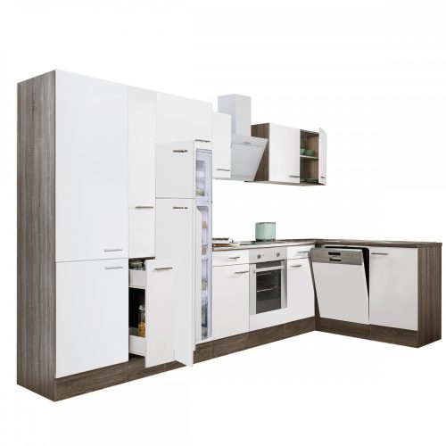Yorki 370 sarok konyhabútor alsó sütős, felülfagyasztós hűtős kivitelben