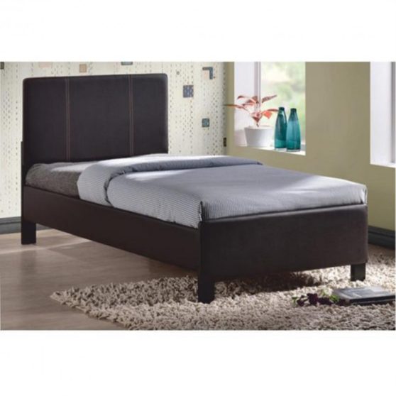 Egyszemélyes ágy ágyráccsal 90x200 cm LT0280 fekete