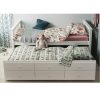 Egyszemélyes ágy 90x200 cm LT0282 fenyőfa-fehér