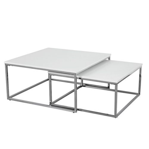 Dohányzóasztal LT0936 króm-fehér