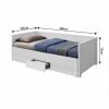 Egyszemélyes ágy 90x200 cm LT1128 fehér