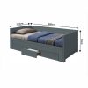 Egyszemélyes ágy 90x200 cm LT1129 szürke