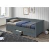 Egyszemélyes ágy 90x200 cm LT1129 szürke
