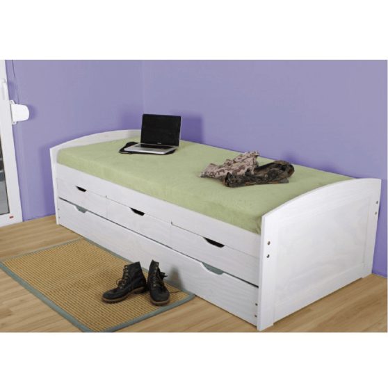 Egyszemélyes ágy 90x200 cm LT1134 fehér
