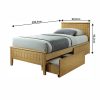 Egyszemélyes ágy 90x200 cm LT1136 tölgy