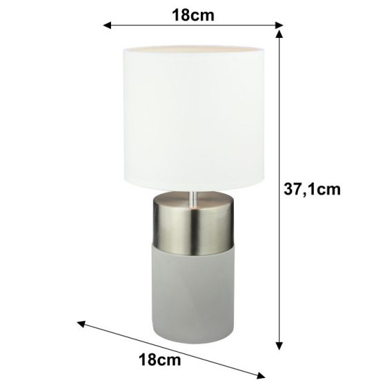 Asztali lámpa LT1145 világosszürke-fehér