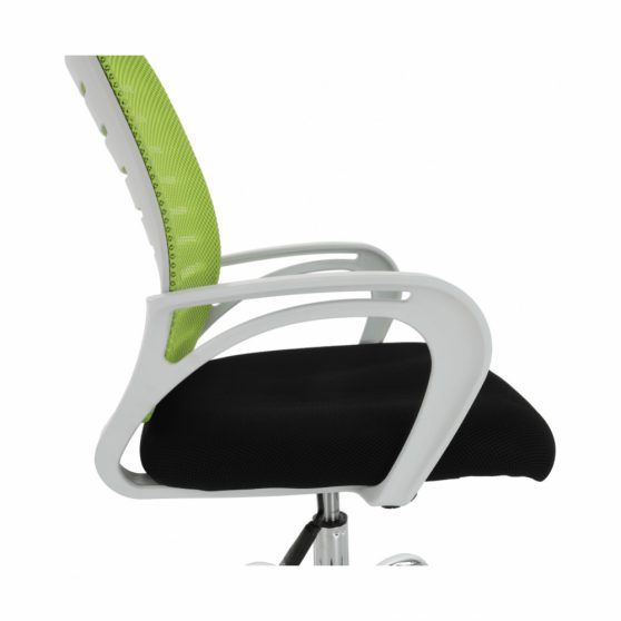 Irodai szék LT3871 zöld-fekete-fehér-króm