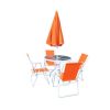 Kerti bútor szett LT3924 narancssárga-fehér