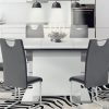 Szögletes étkezőasztal LT5214 magasfényű fehér