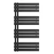 Solaro Design törölközőszárító radiátor 1200x600 mm fekete