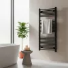 Egyenes törölközőszárító radiátor 1200x600 mm fekete
