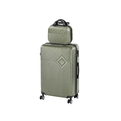 TraveLux Pro V gurulós bőrönd szett olajzöld