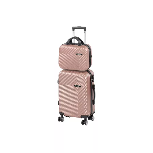 TraveLux Pro VI gurulós bőrönd szett rosegold