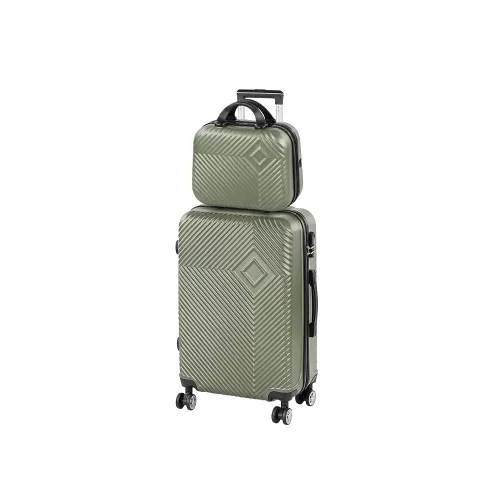 TraveLux Pro VII gurulós bőrönd szett olajzöld
