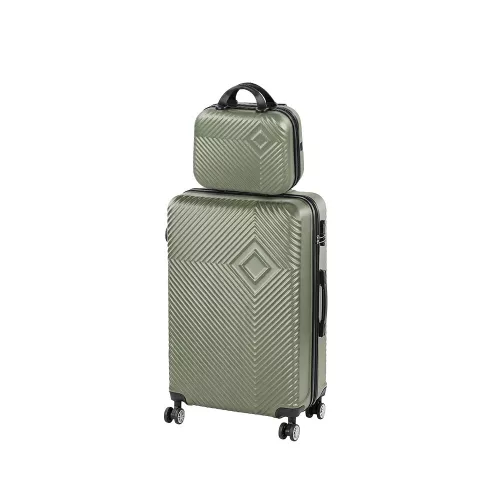 TraveLux Pro VIII gurulós bőrönd szett olajzöld