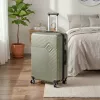 TraveLux Pro VIII gurulós bőrönd szett olajzöld