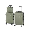 TraveLux Pro XX gurulós bőrönd szett olajzöld