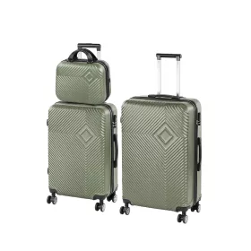 TraveLux Pro XX gurulós bőrönd szett olajzöld