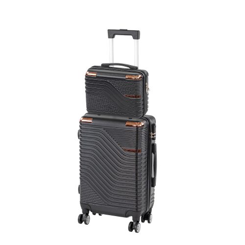 TraveLux Urban VI gurulós bőrönd szett fekete