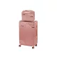 TraveLux Urban VIII gurulós bőrönd szett lazacrózsaszín