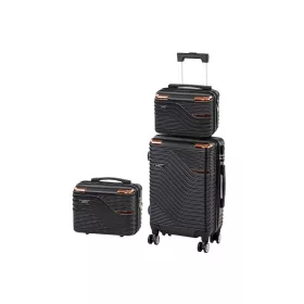 TraveLux Urban XII gurulós bőrönd szett fekete