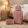 TraveLux Urban XIV gurulós bőrönd szett lazacrózsaszín