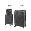 TraveLux Urban XVI gurulós bőrönd szett fekete