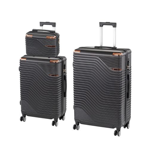 TraveLux Urban XX gurulós bőrönd szett fekete