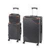 TraveLux Urban XX gurulós bőrönd szett fekete