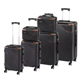 TraveLux Urban XXXXXII gurulós bőrönd szett fekete