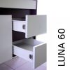 Luna Prime 60 komplett fürdőszoba bútor tükörfényes fehér