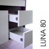 Luna 80 komplett fürdőszoba bútor fehér-rauna szil